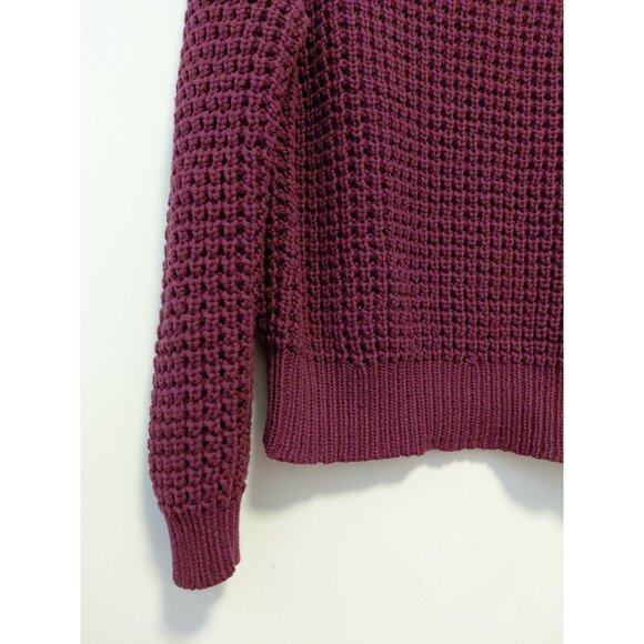 Wrap London Raglan Sweater Pullover Size 4 Eggplant - Picture 4 of 9